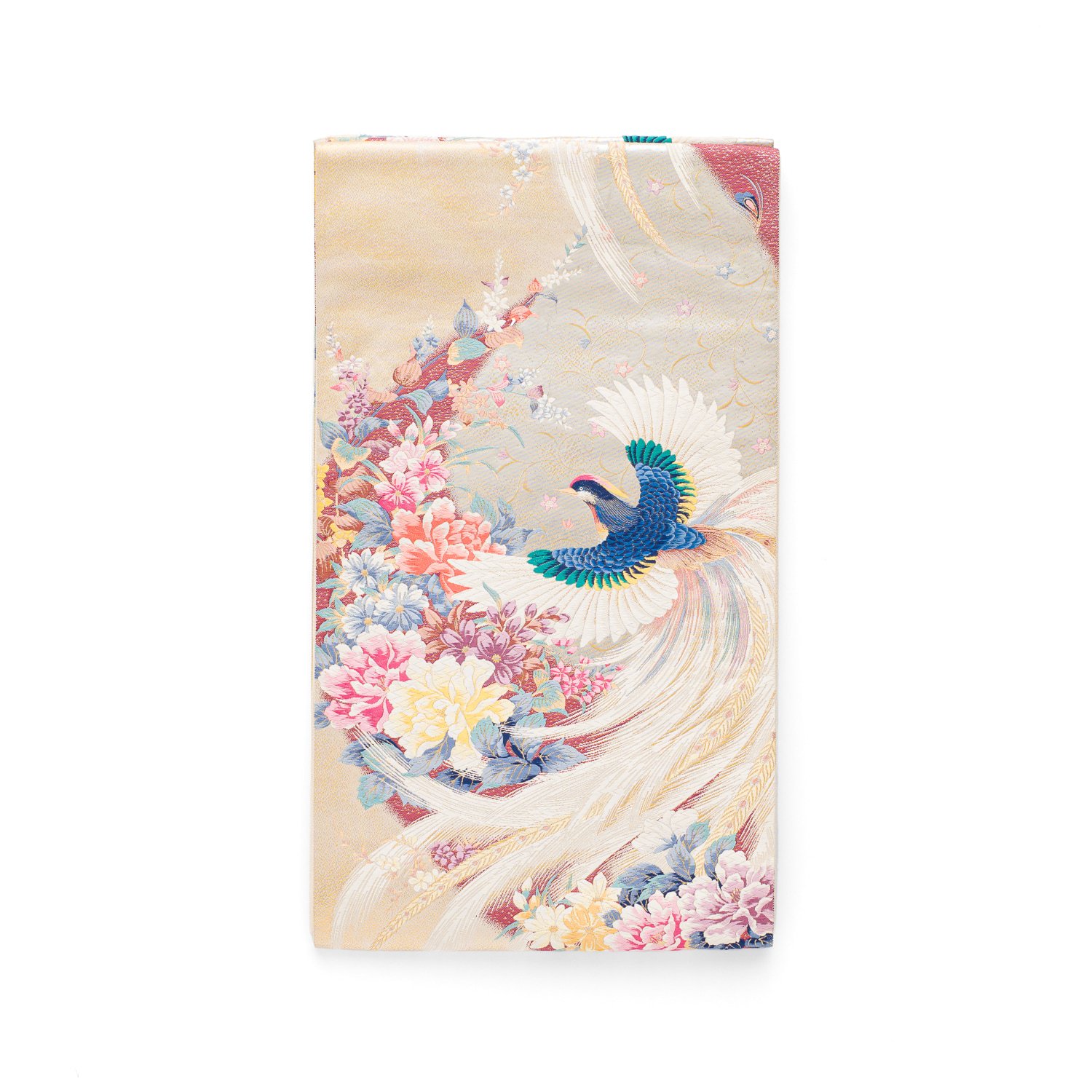 「袋帯●花と色鮮やかな鳳凰」の商品画像