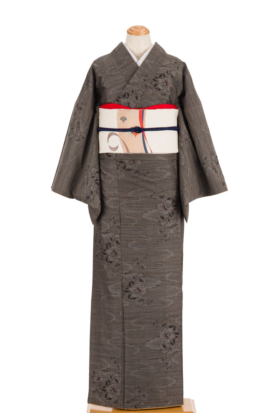 大島紬 雲と花 - からん::アンティーク着物・リサイクル着物の通販サイト