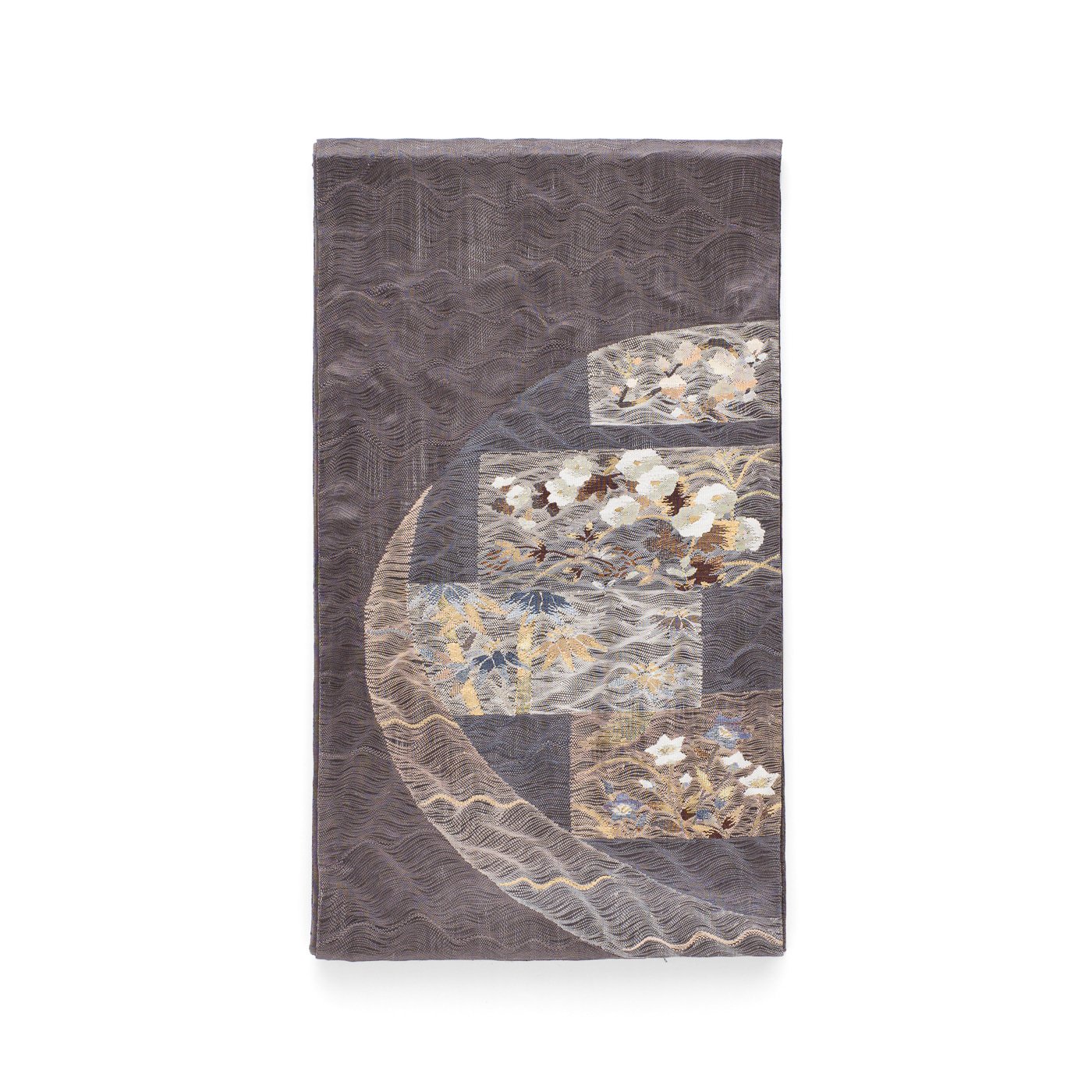 「洒落袋帯●枠に秋草　竹など」の商品画像