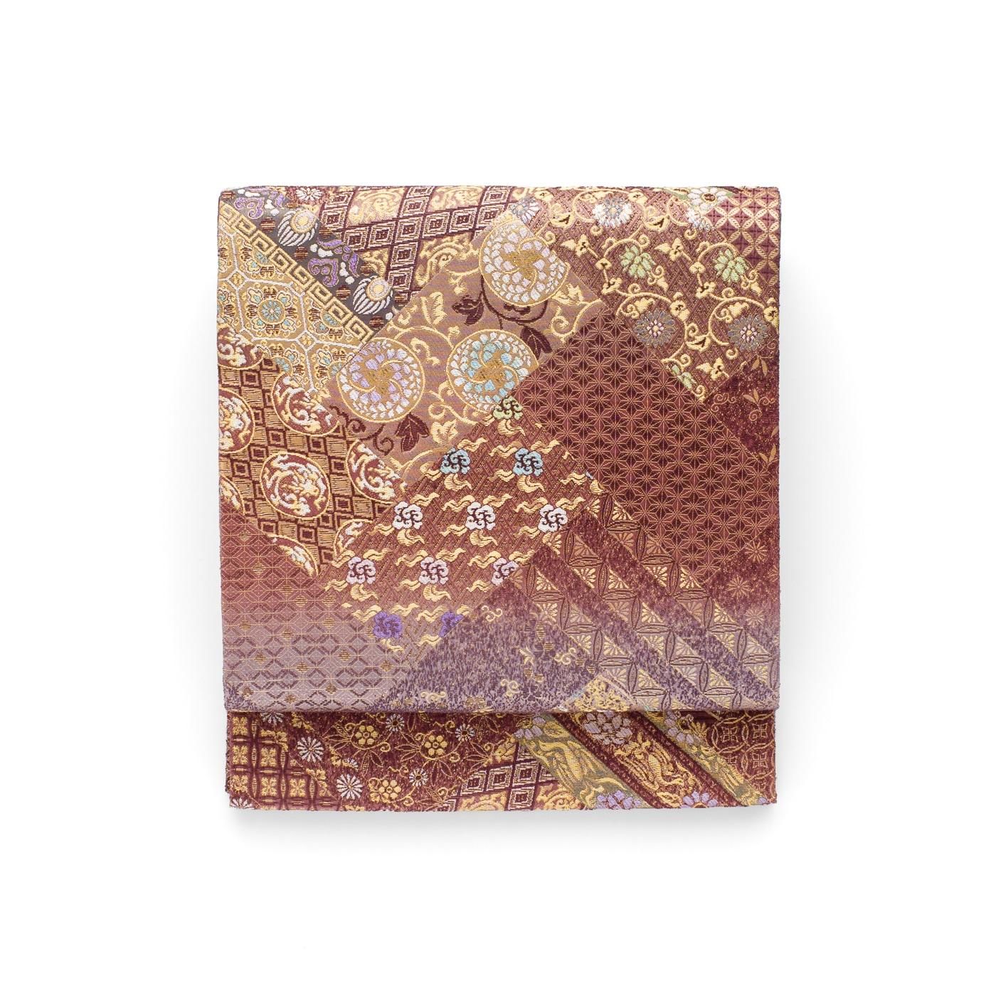 袋帯○輪奈織 桧垣に更紗模様 - からん::アンティーク着物・リサイクル