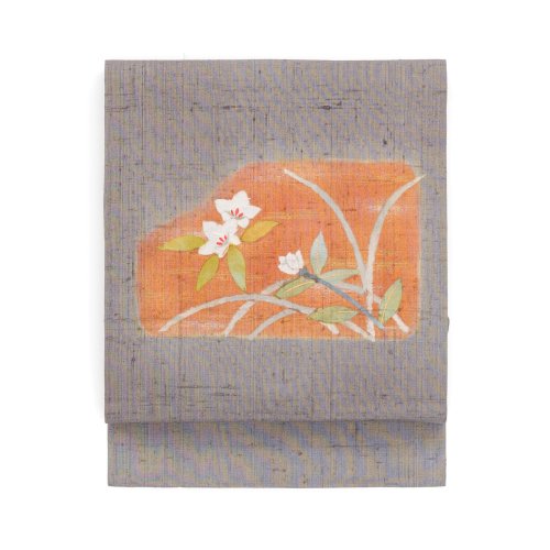 紬　和紙　白い桔梗のサムネイル画像