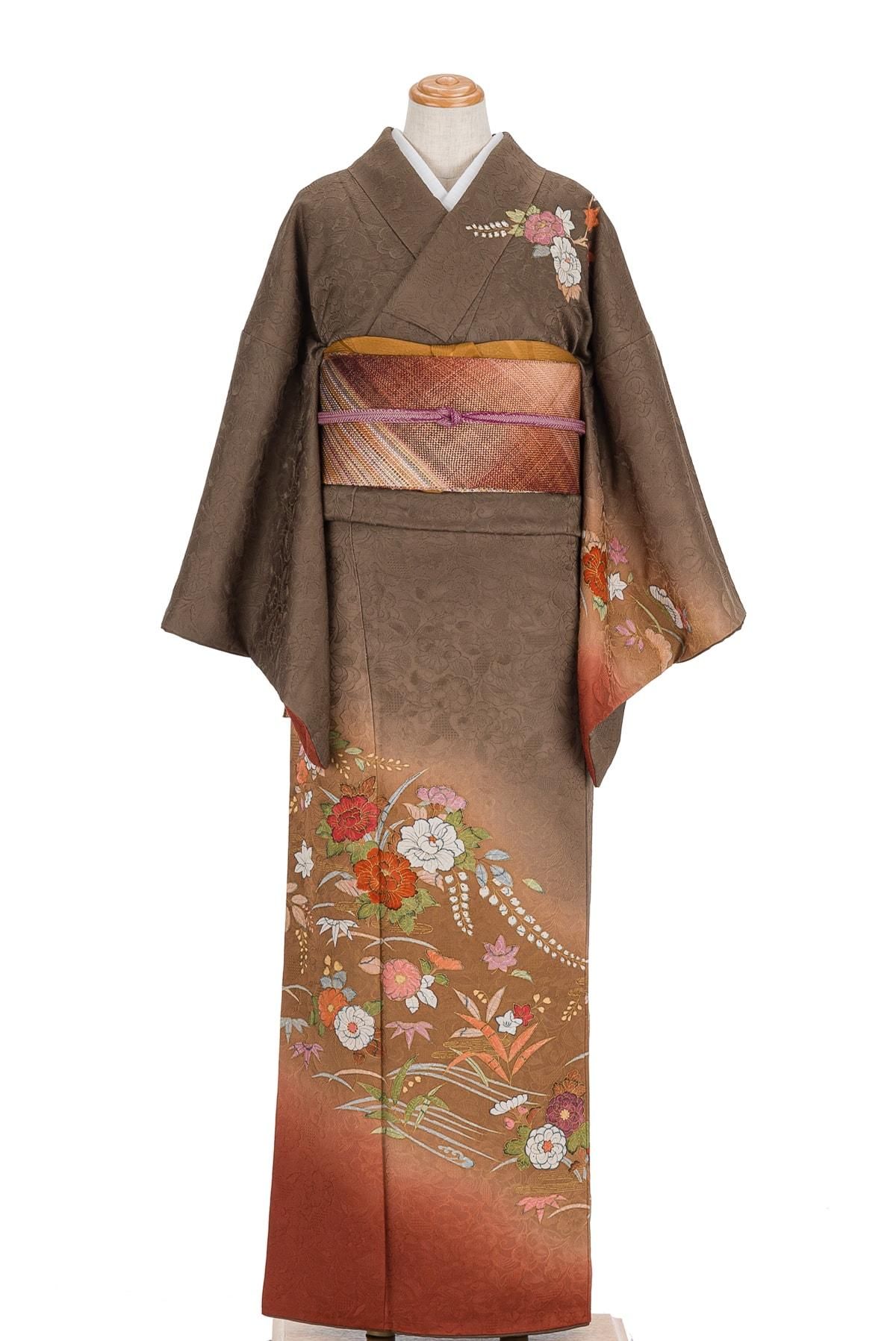 訪問着一つ紋藤がすみ