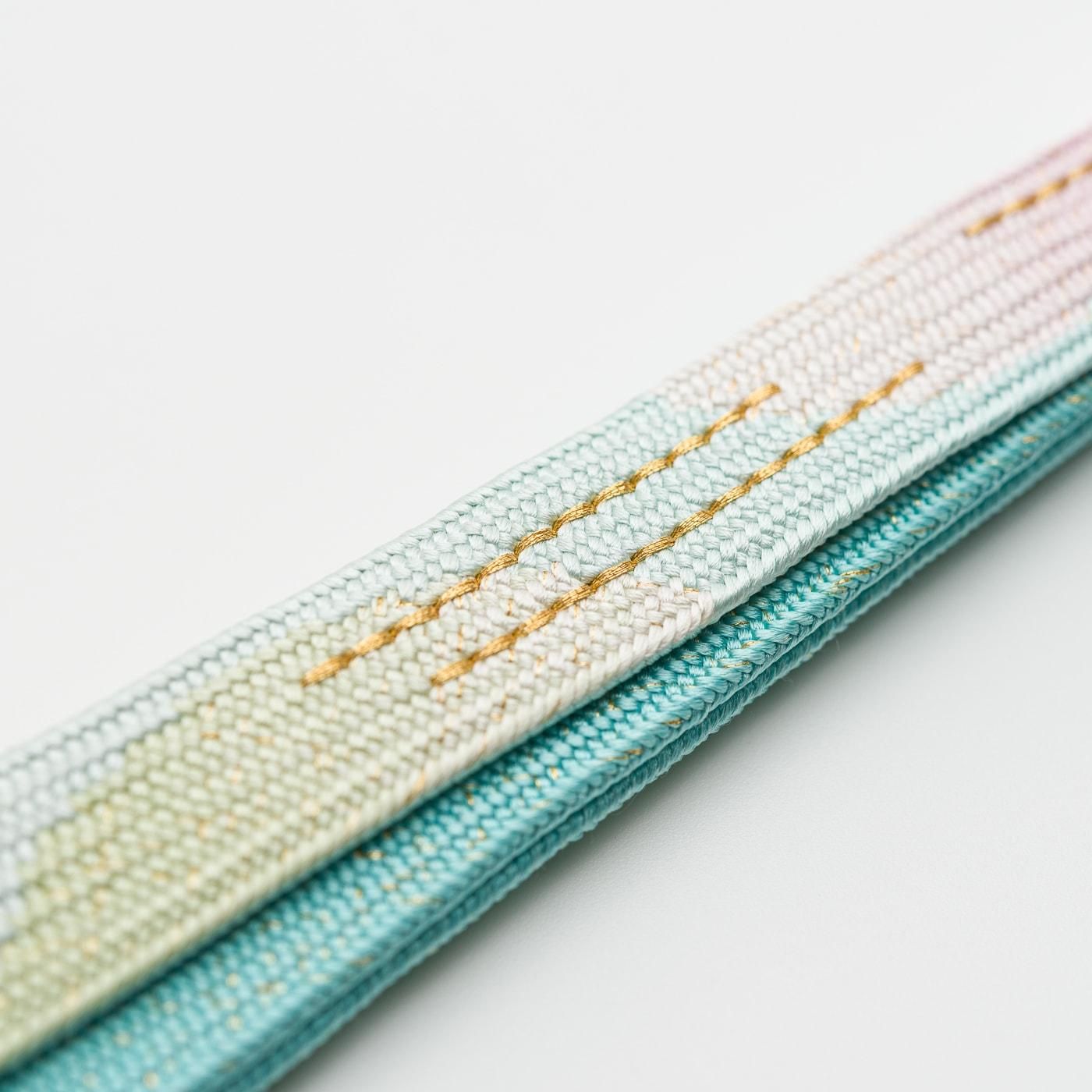 帯揚げ帯締めセット ミントグリーン 椿 - からん::アンティーク着物