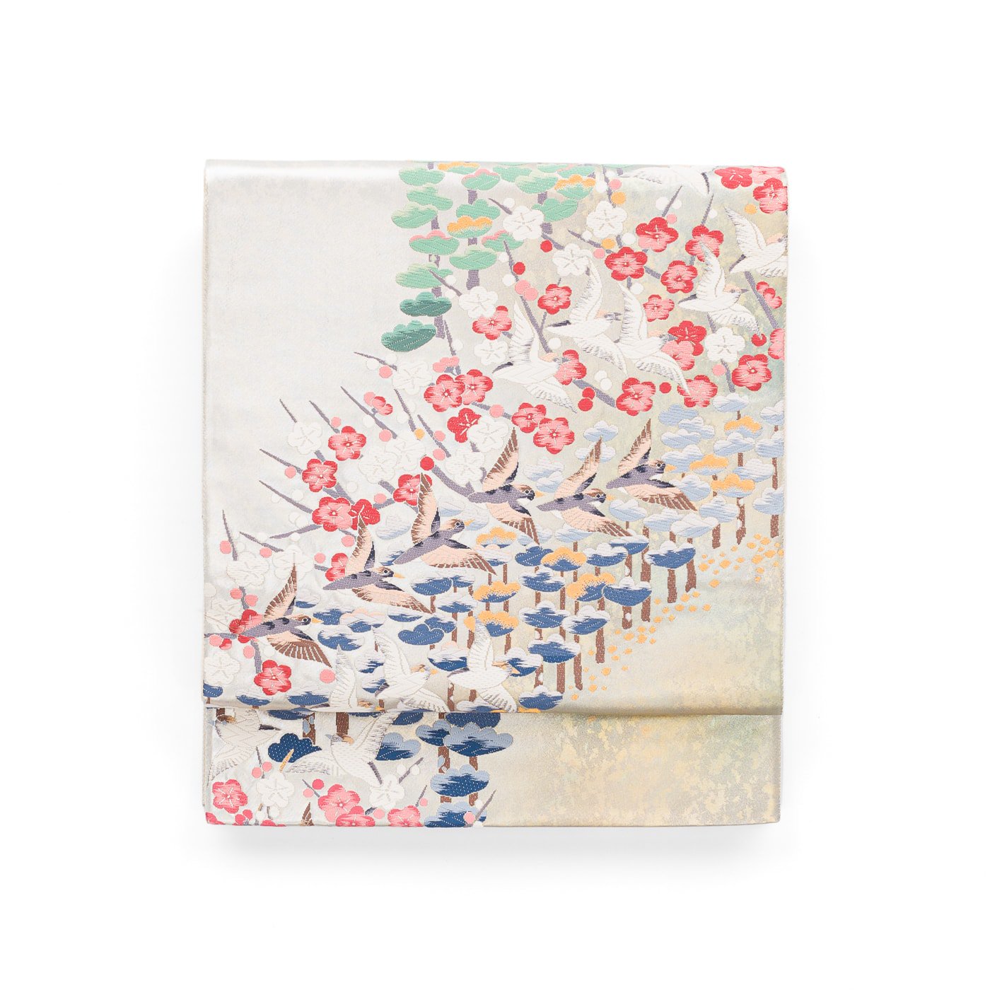 袋帯○松と梅　羽ばたく鳥　からん::アンティーク着物・リサイクル着物の通販サイト