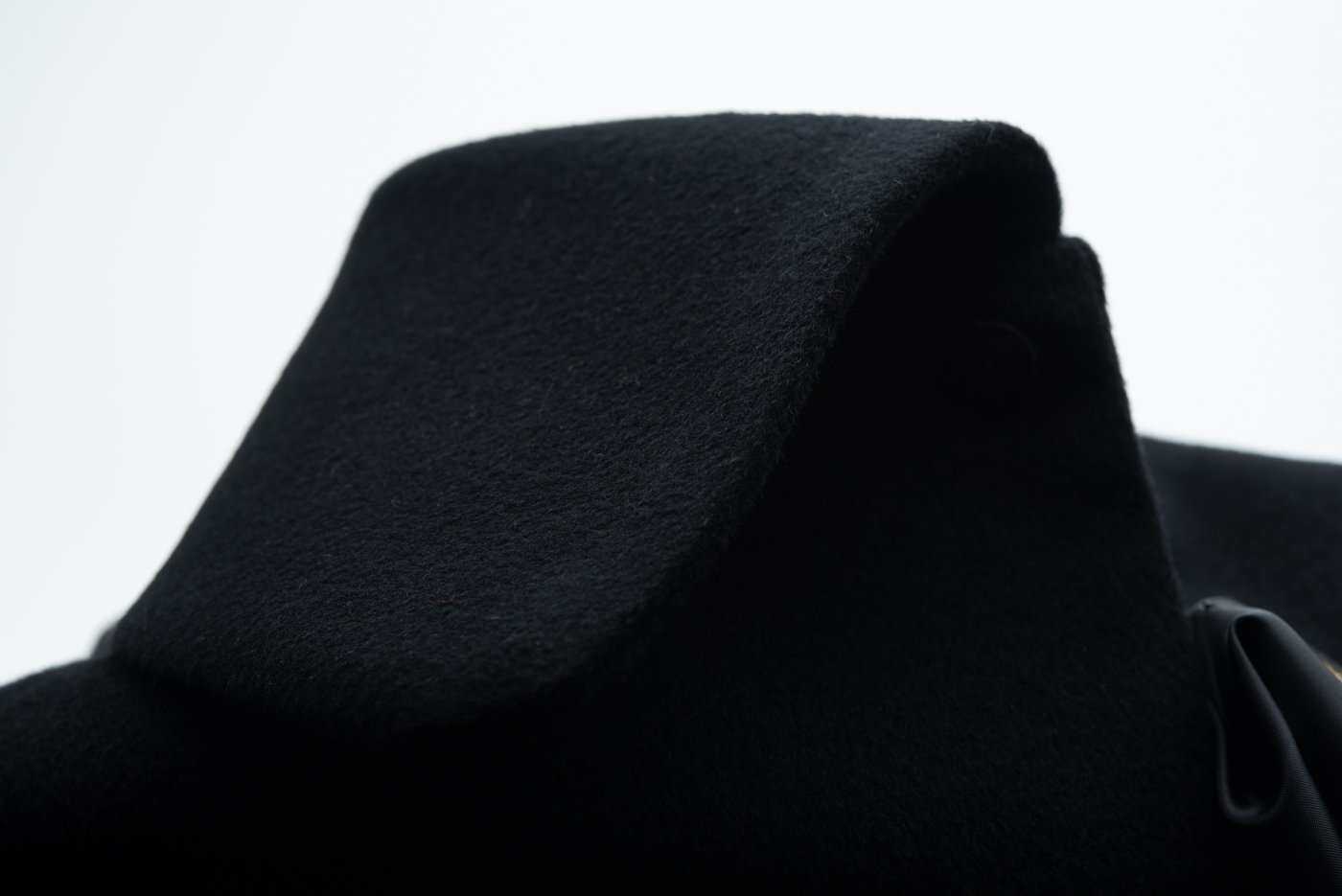 フード付き和装コート カシミヤブレンド 黒 - からん::アンティーク
