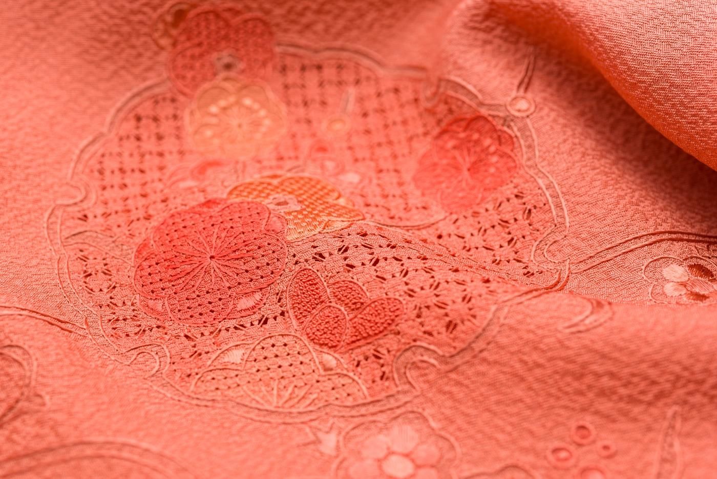 汕頭刺繍地紙に唐花絵羽ロング道行 ゑり正 - howtomarketagame.com