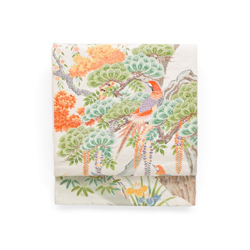 袋帯●松の木に鳥のサムネイル画像