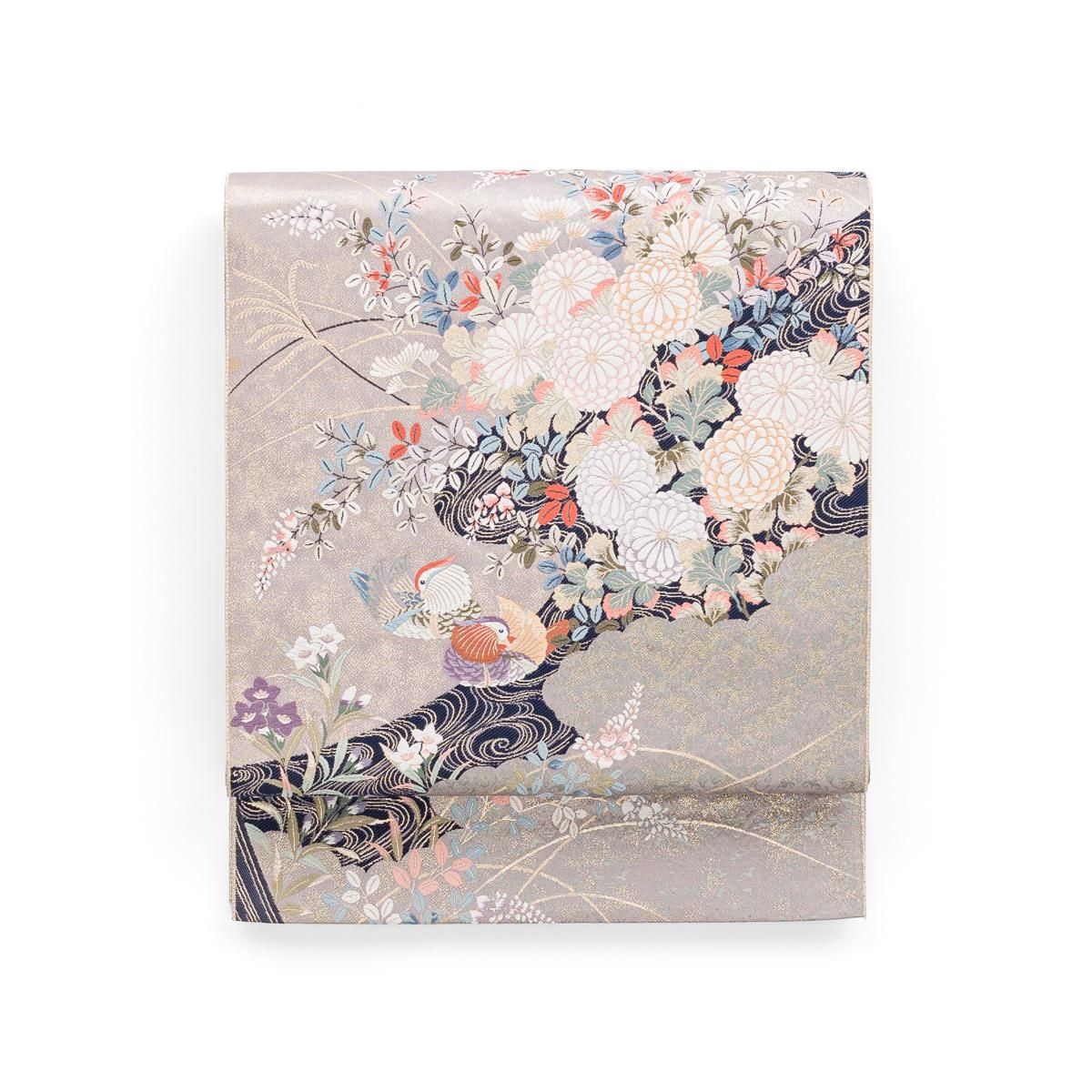 着物帯/袋帯】花筏 梢 花鳥 着物 煌びやか リメイク - メルカリ