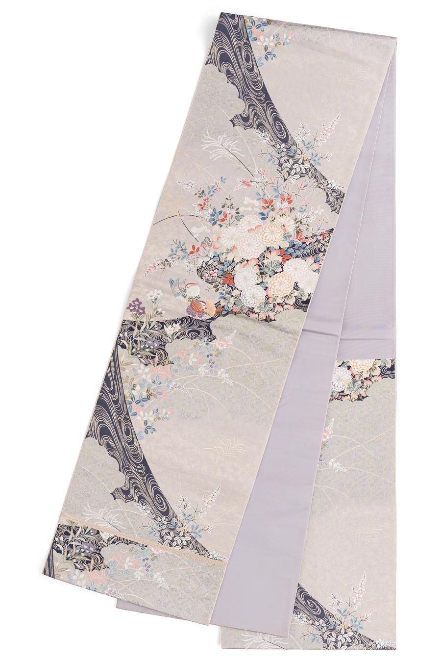 着物帯/袋帯】花筏 梢 花鳥 着物 煌びやか リメイク - メルカリ