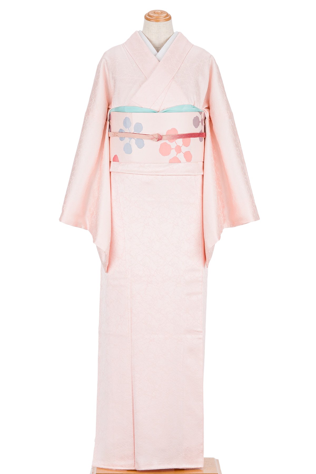 桜色　正絹着物 裄丈長めピンク