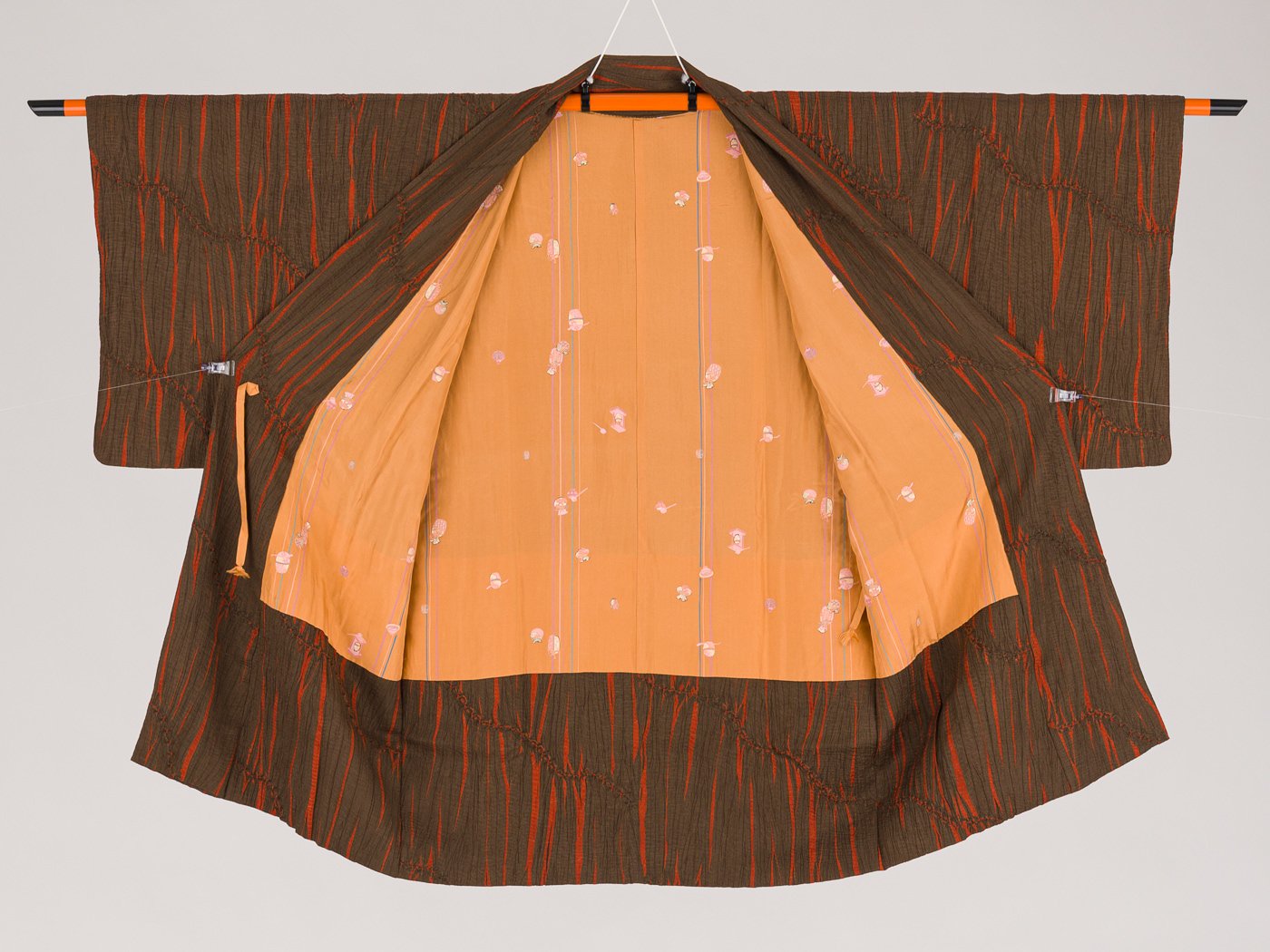 ロング丈 道中着 縫い締め絞り - からん::アンティーク着物
