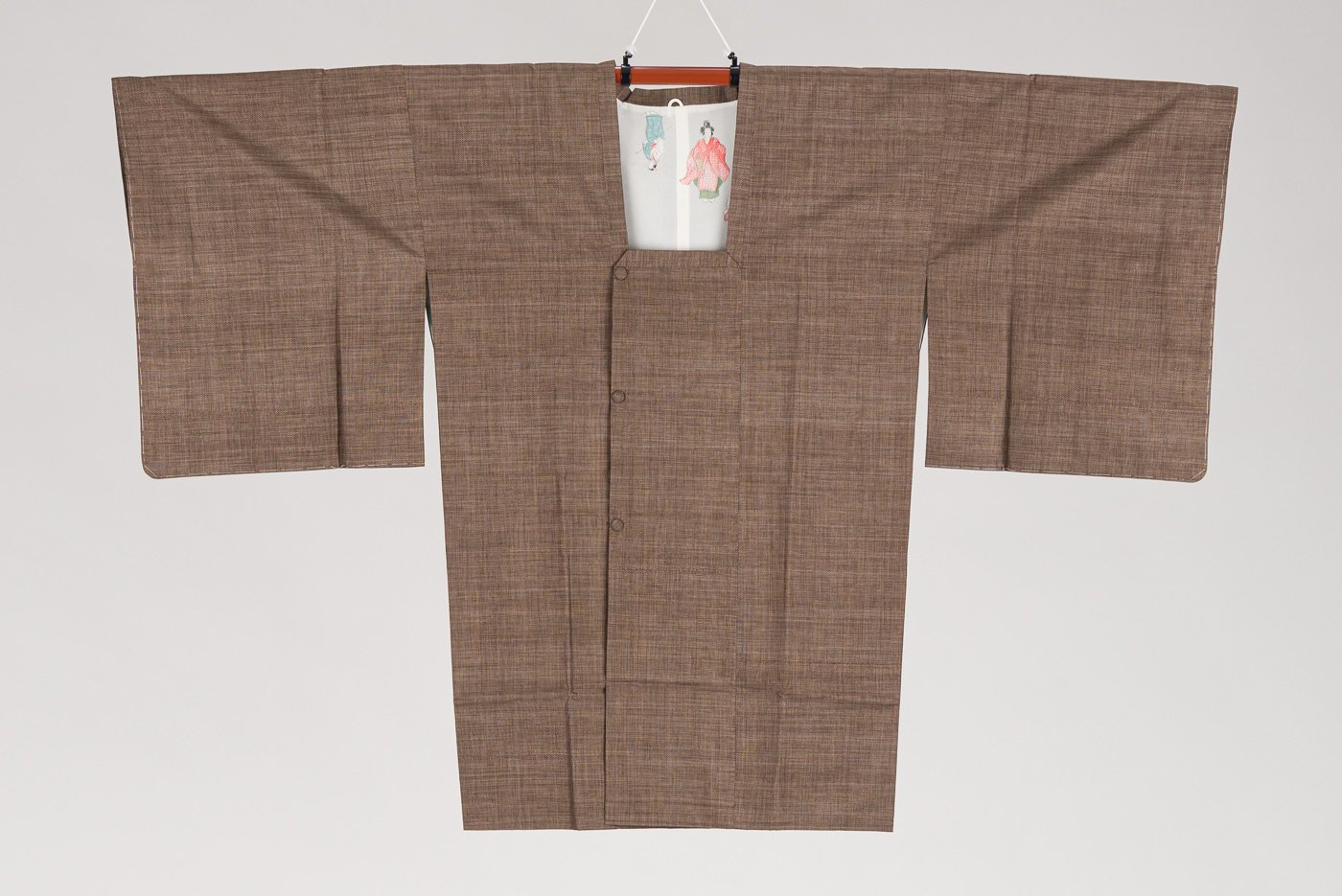 道行コート 大島紬 焦茶 - からん::アンティーク着物・リサイクル着物 