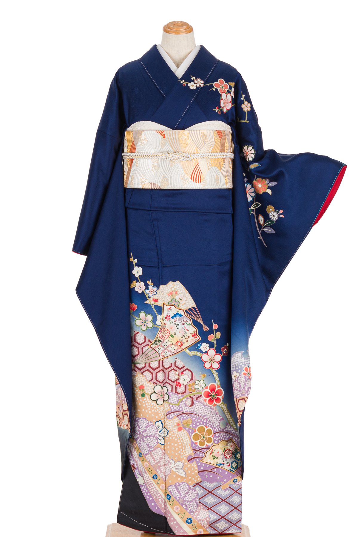厳選◆未使用同然◆日本の手絞り◆センスの良い附下訪問着◆仕付◆裄64丈159.5名古屋帯kimonoarisa