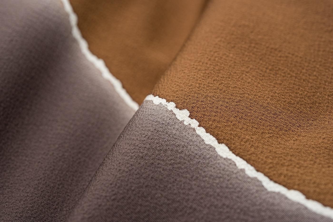 訪問着 草野一騎 モダンライン 裄長 - からん::アンティーク着物