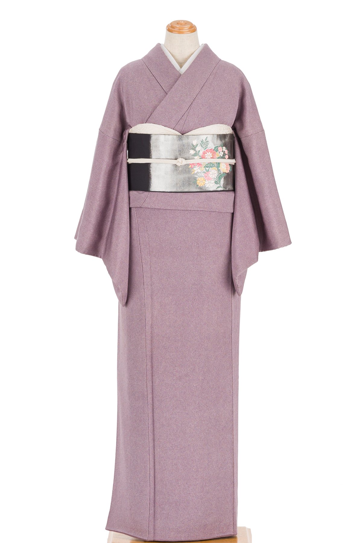 江戸小紋 一つ紋 鮫 紫 - からん::アンティーク着物・リサイクル着物の