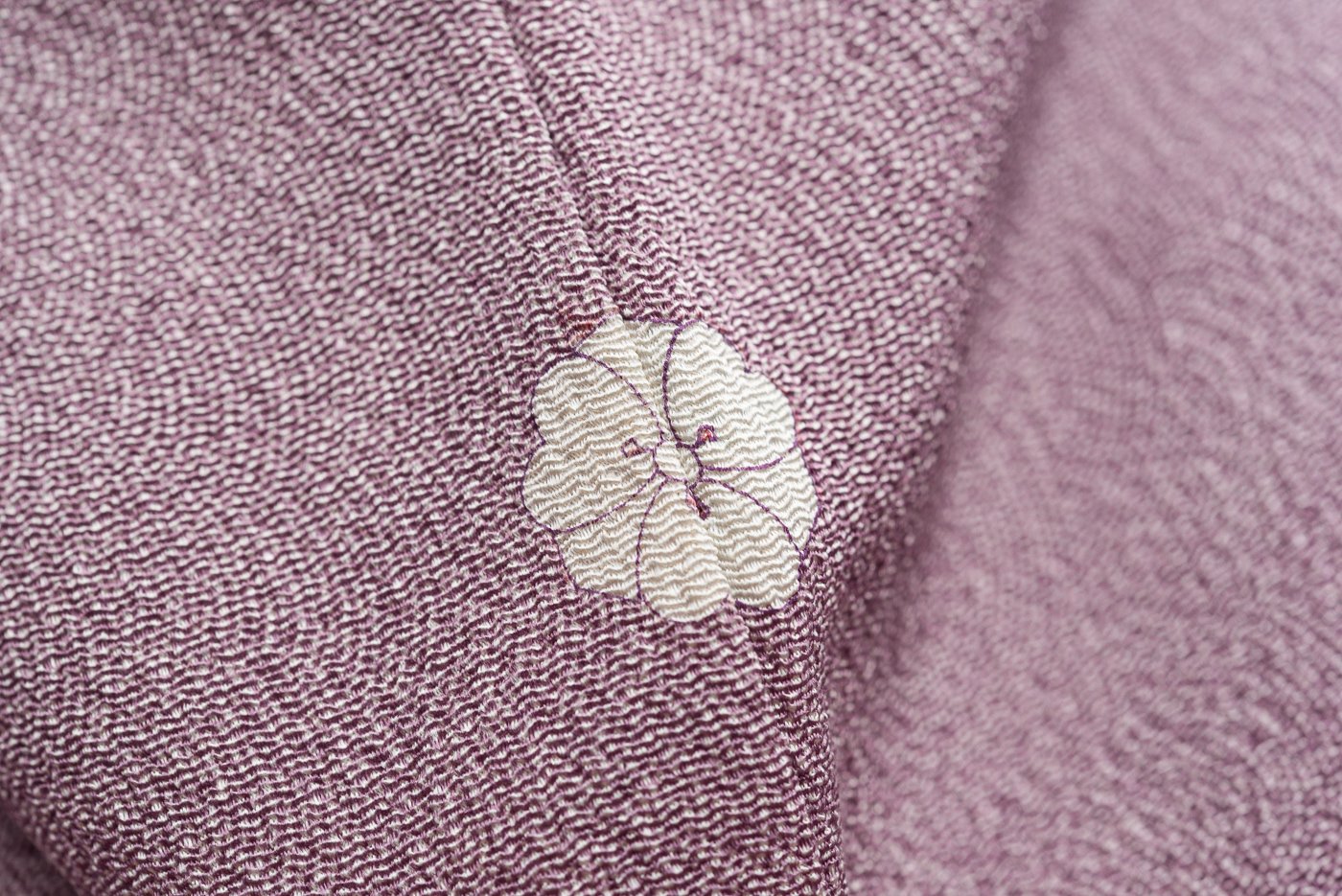江戸小紋 一つ紋 鮫 紫 - からん::アンティーク着物・リサイクル着物の 