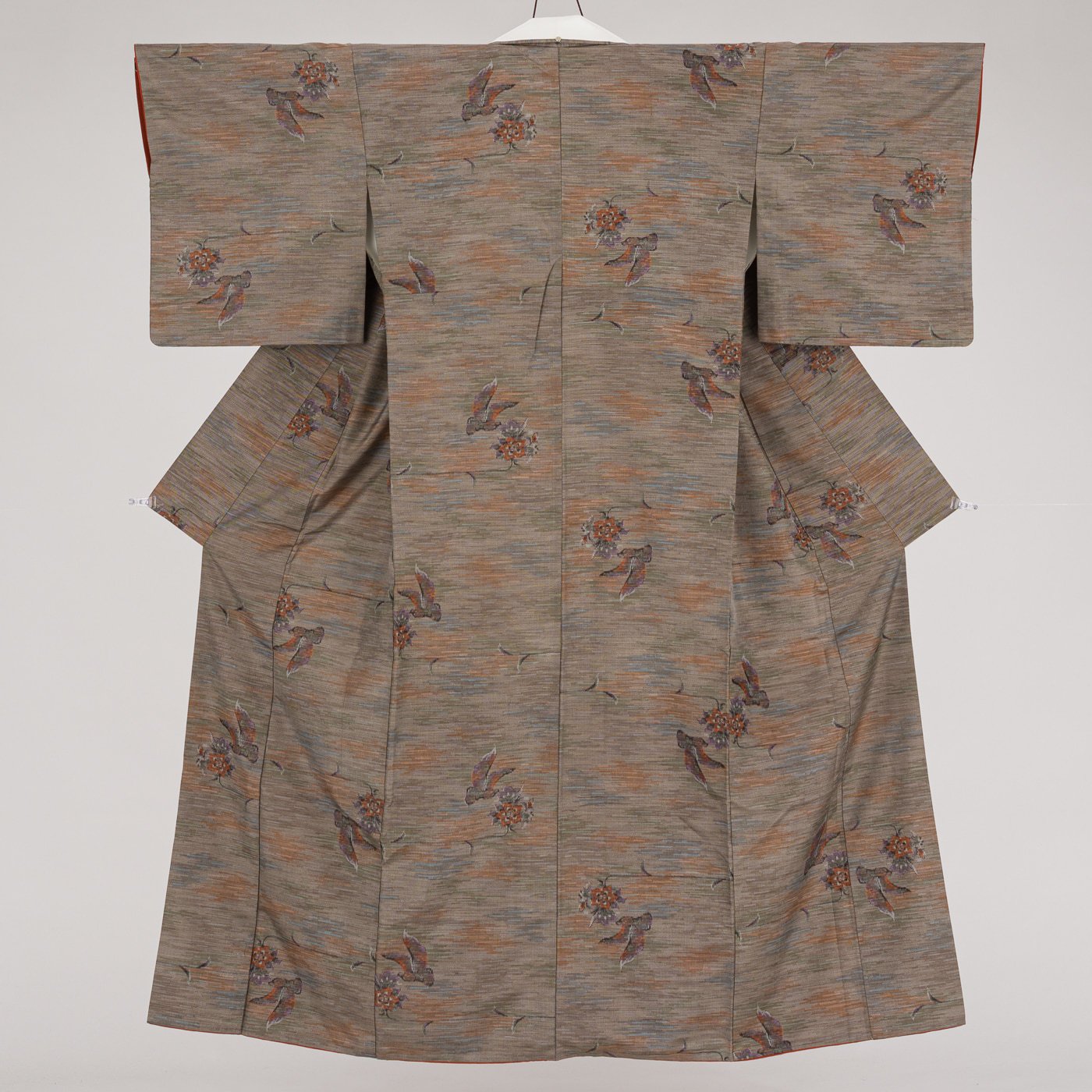 大島紬 花と鳥 - からん::アンティーク着物・リサイクル着物の通販サイト
