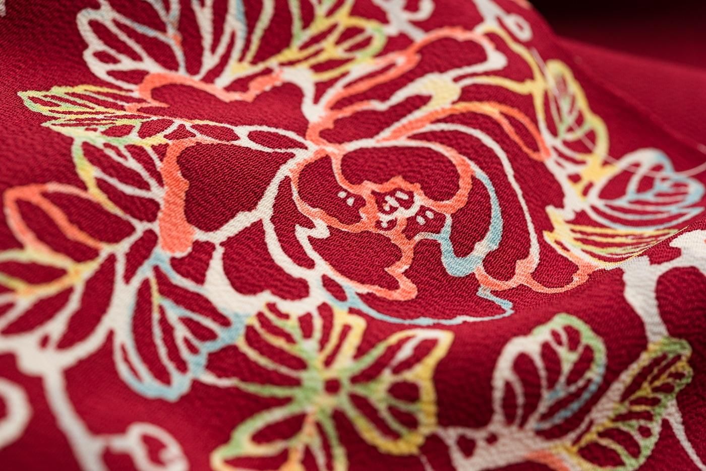 ★ annaです★紫陽花 牡丹 枝梅 アンティーク着物 No2 アンティーク 紫陽花 牡丹 枝梅 アンティーク着物 No2