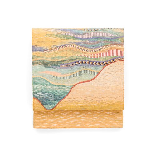 袋帯●すくい織り　モダンな霞模様のサムネイル画像