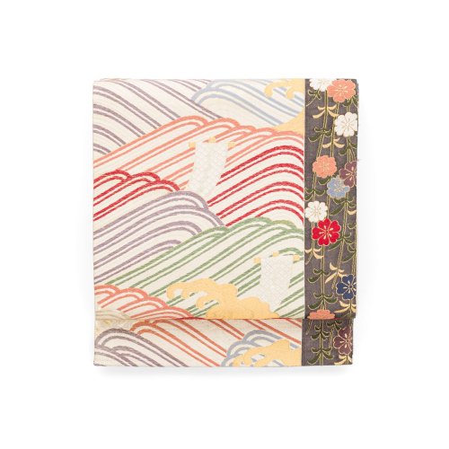 袋帯●波と船　枝垂れ桜のサムネイル画像