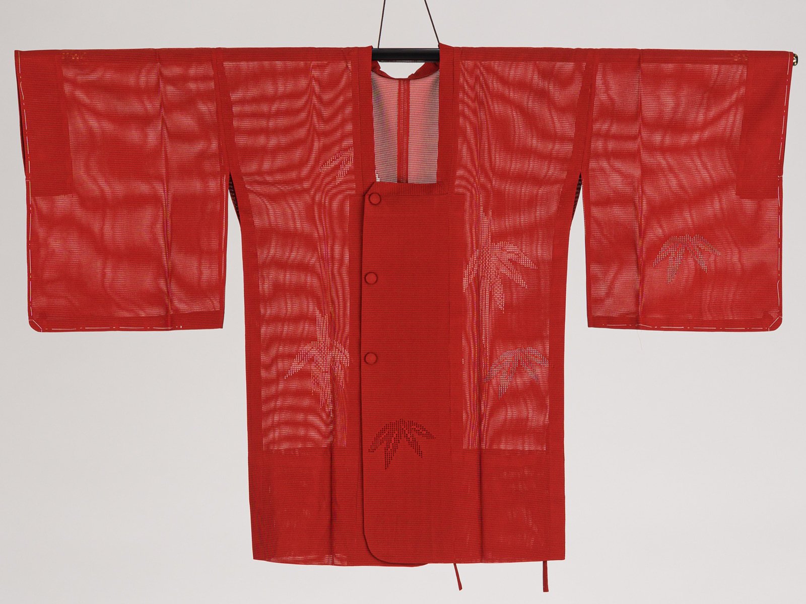 薄物 道行コート 透かし織り竹模様 - からん::アンティーク着物