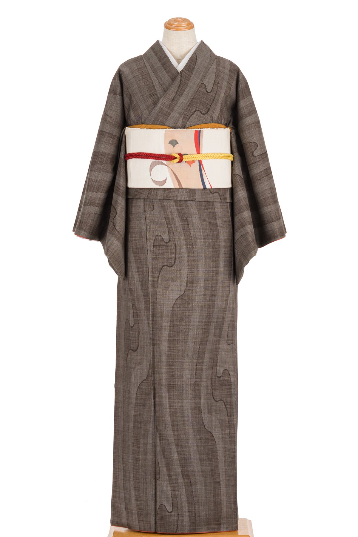 大島紬 霞のような模様 - からん::アンティーク着物・リサイクル着物の 