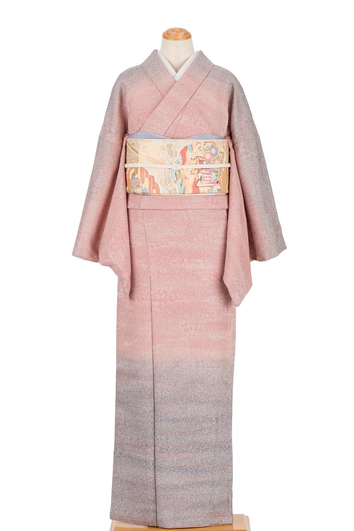 訪問着 金通し 霞 作家物 - からん::アンティーク着物・リサイクル着物