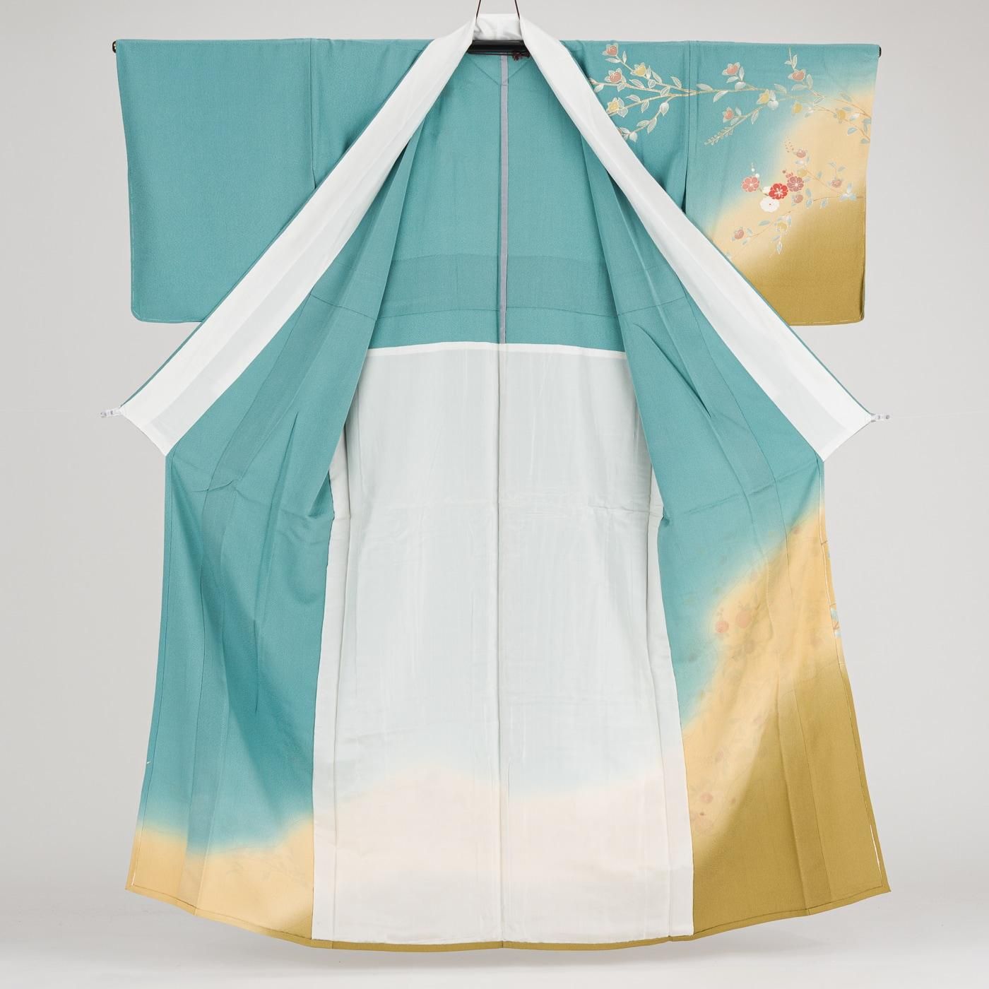 単衣　菊刺繍 訪問着　お召し　　1141 単衣 菊刺繍 訪問着 お召し 1141 毎日の着物生活を可能に