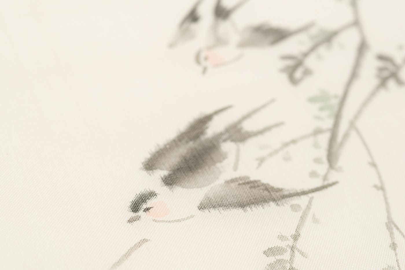 夏帯 紗紬 ツバメ - からん::アンティーク着物・リサイクル着物の通販