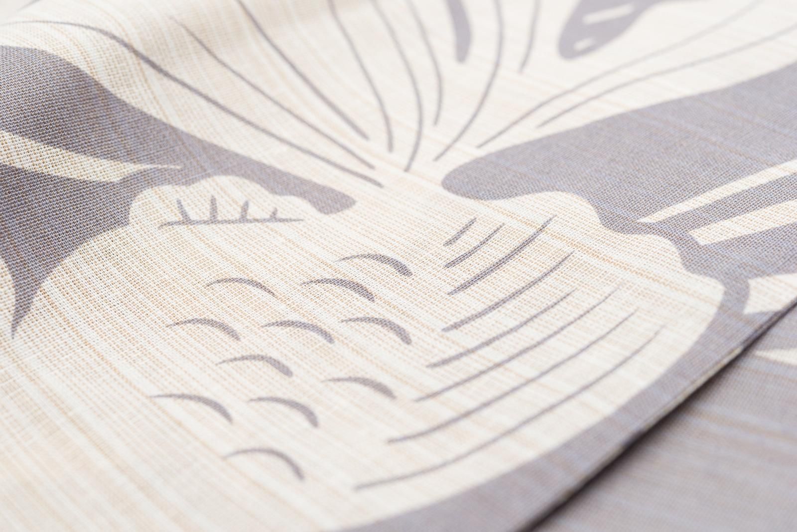 新品 綿麻浴衣 金魚 gray - からん::アンティーク着物