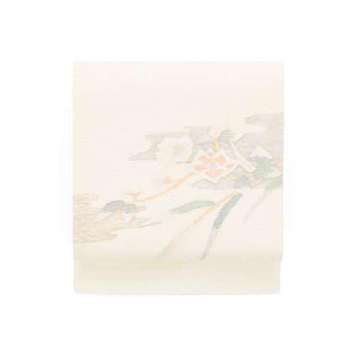 夏帯　紗すくい織り　夏椿のサムネイル画像