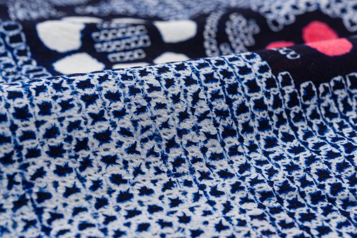 有松絞り浴衣 白とピンクの花 - からん::アンティーク着物・リサイクル