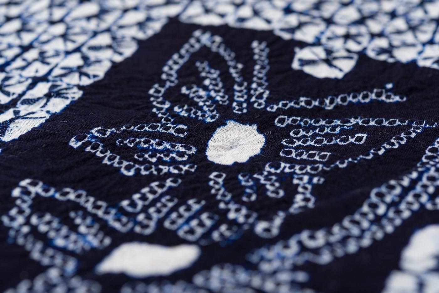 有松絞り浴衣 花と蝶 - からん::アンティーク着物・リサイクル