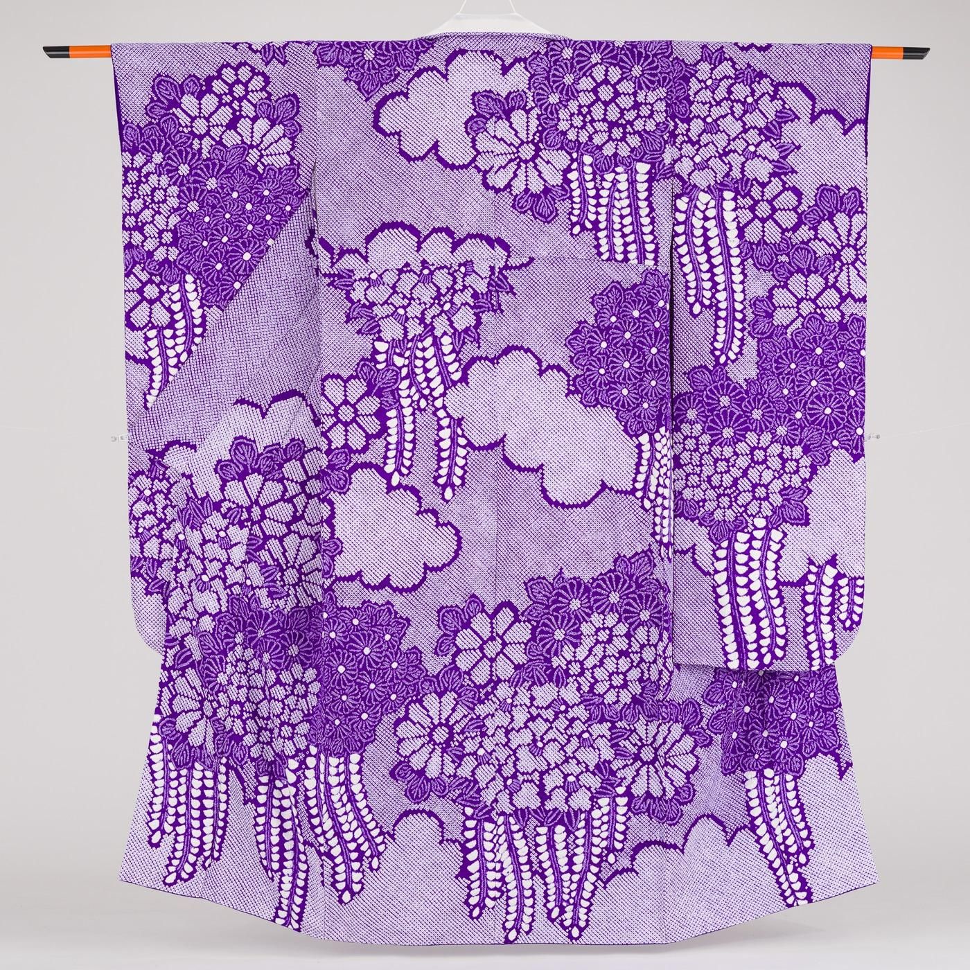 着物　総絞り　紫 藤紫総絞り – 久遠 by Accha