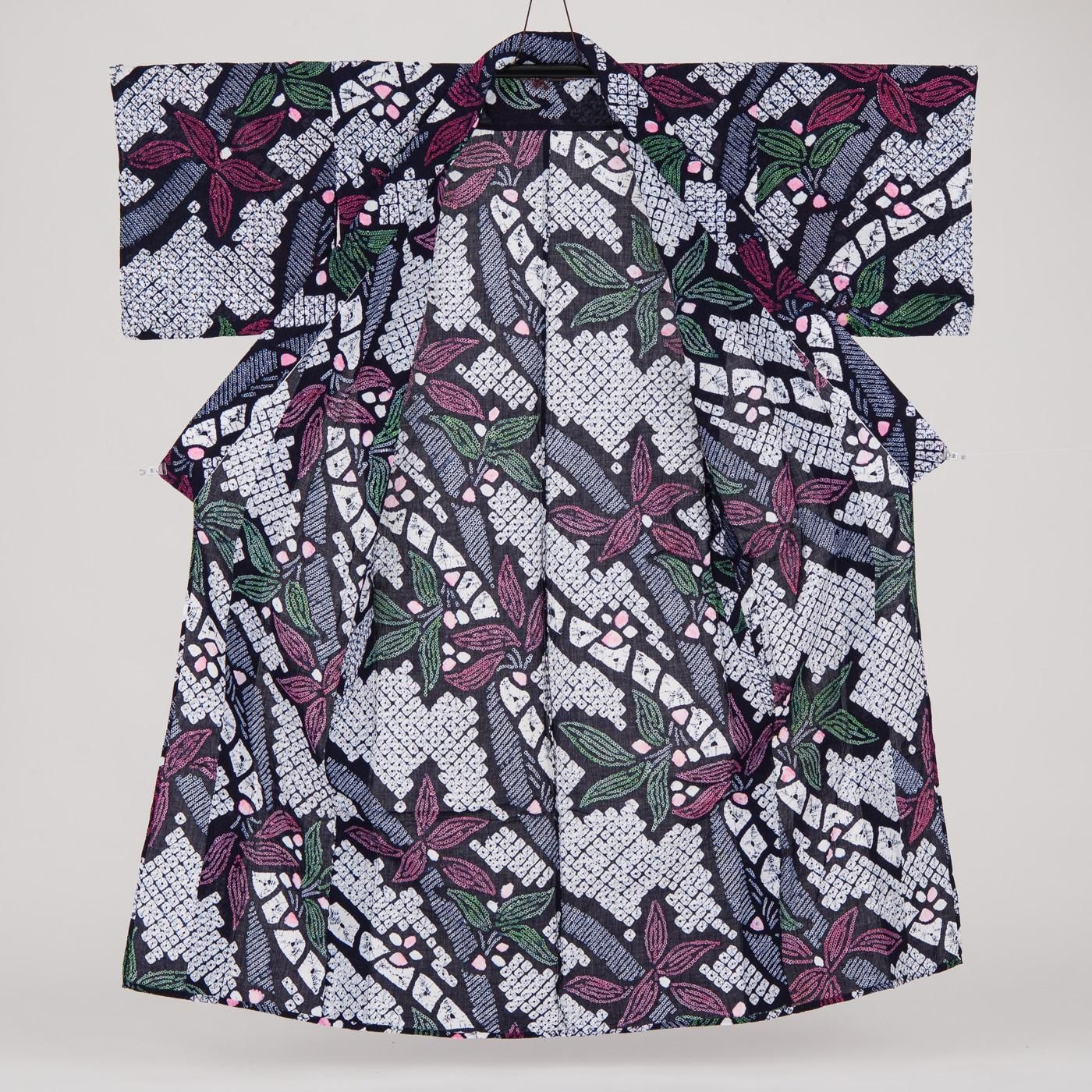 粋な大人の浴衣◆有松絞り 笹竹文 粋な大人の浴衣◇有松絞り 笹竹文 粋な大人の浴衣◇有松絞り