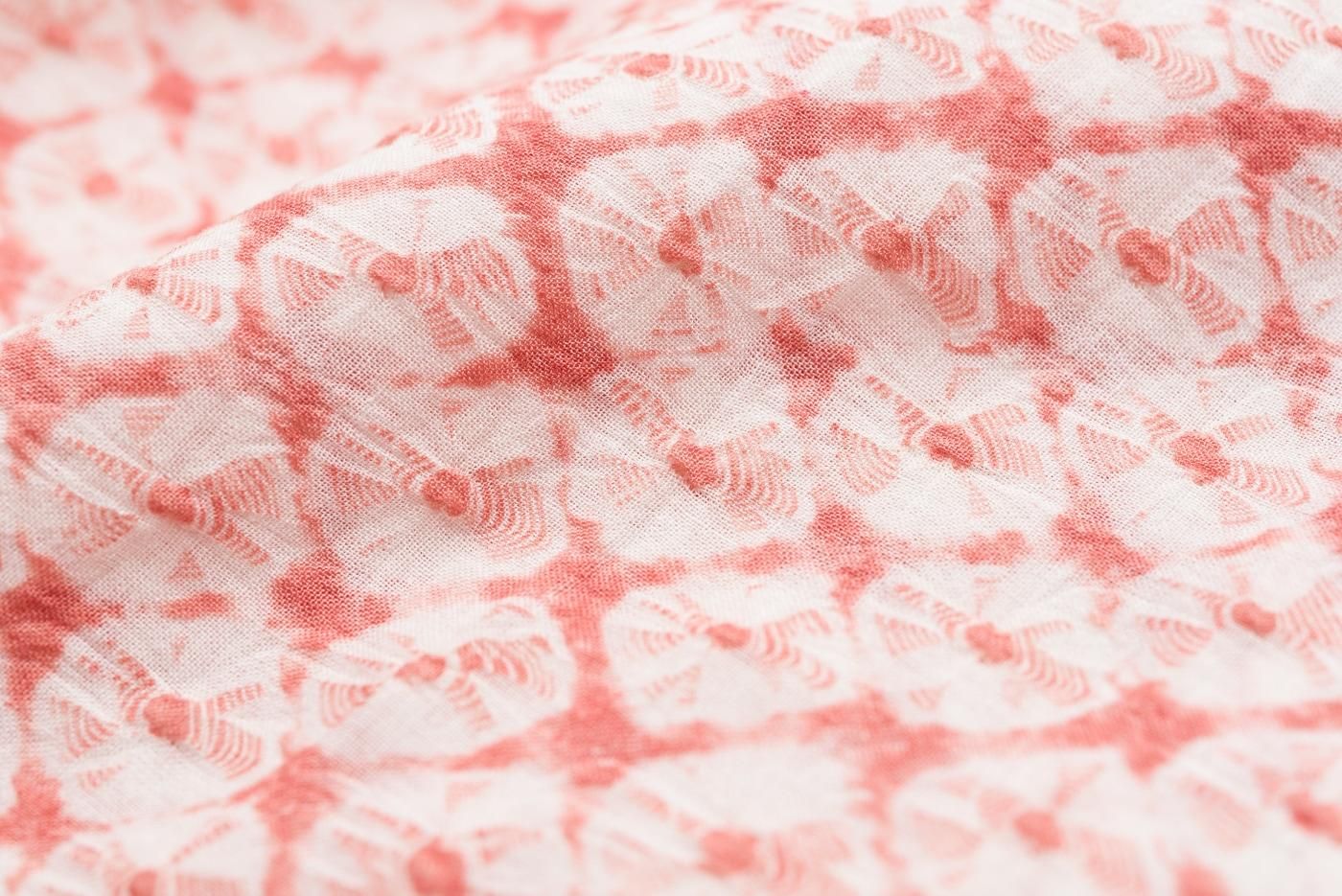 有松絞り浴衣 ピンク 雲絞り - からん::アンティーク着物・リサイクル