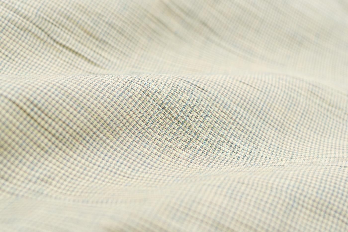 新品浴衣 綿麻 格子 トールサイズ 裄長 ゆったりサイズ - からん