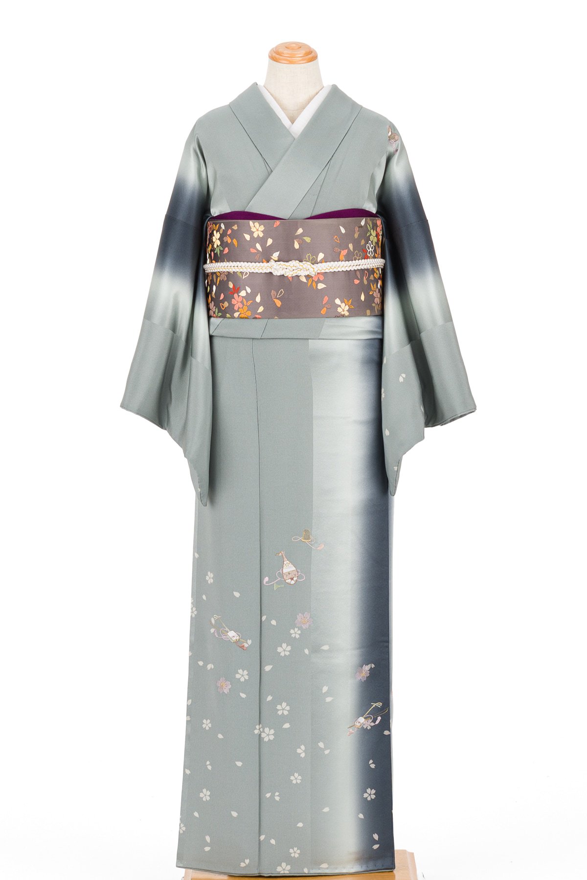 付下げ着物\u0026袋帯 2点セット 刺繍 桜 kimono A-1359kimonolove