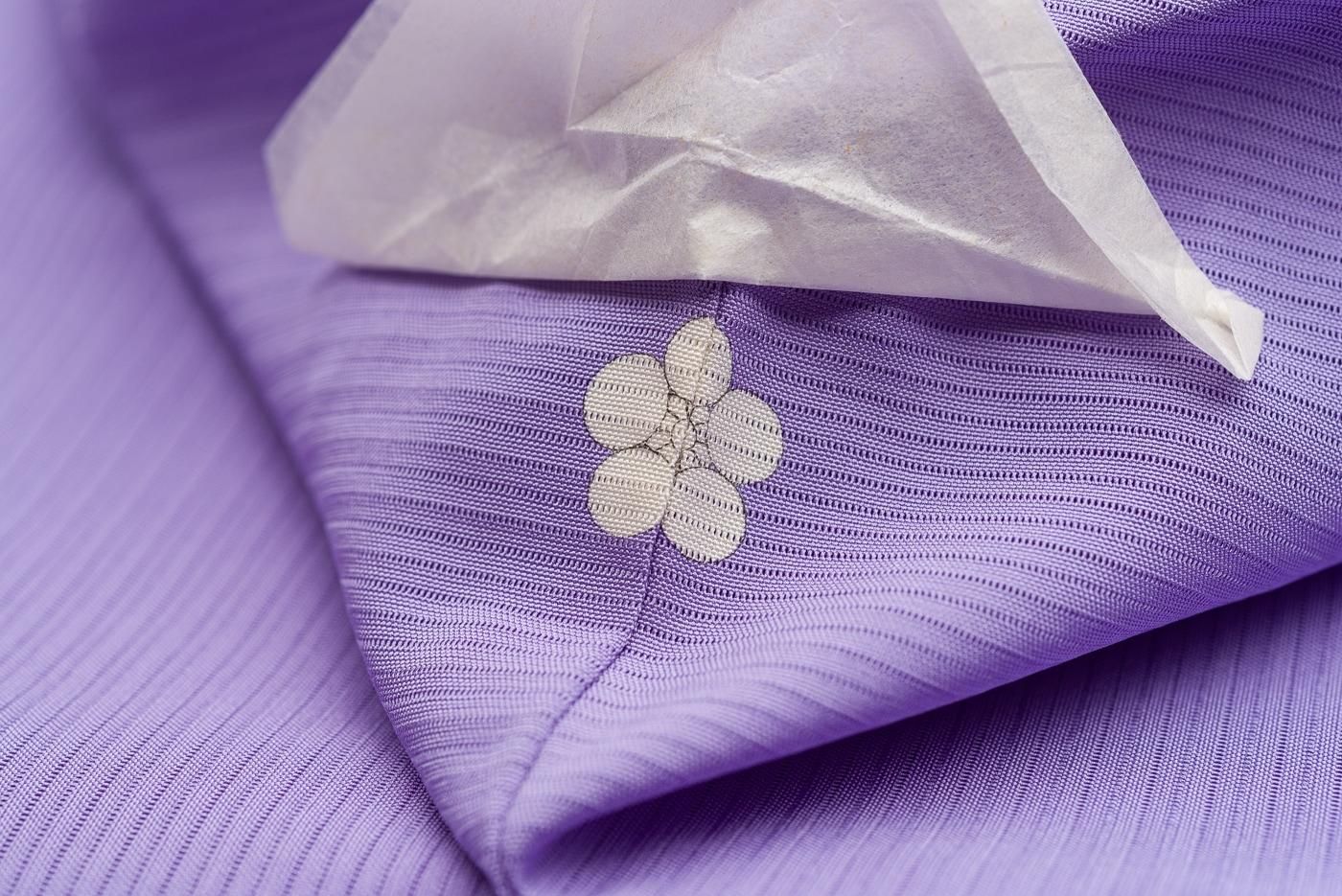 ☆専用☆美品 紋紗 夏着物 正絹 ゆったりサイズ“藍鉄色の涼味”色無地I-58 藍鼠色に杢目流水小粋な夏紬風着物 - アンティーク着物
