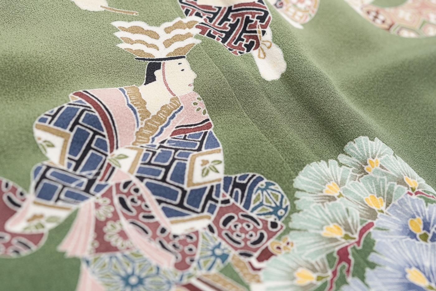 十日町友禅 遠田藤舟落款 正絹 着物“笑顔を向けるサルビア”訪問着 R-73 楽天市場】平和屋2□極上 十日町友禅 女流作家 遠田藤舟 訪問着