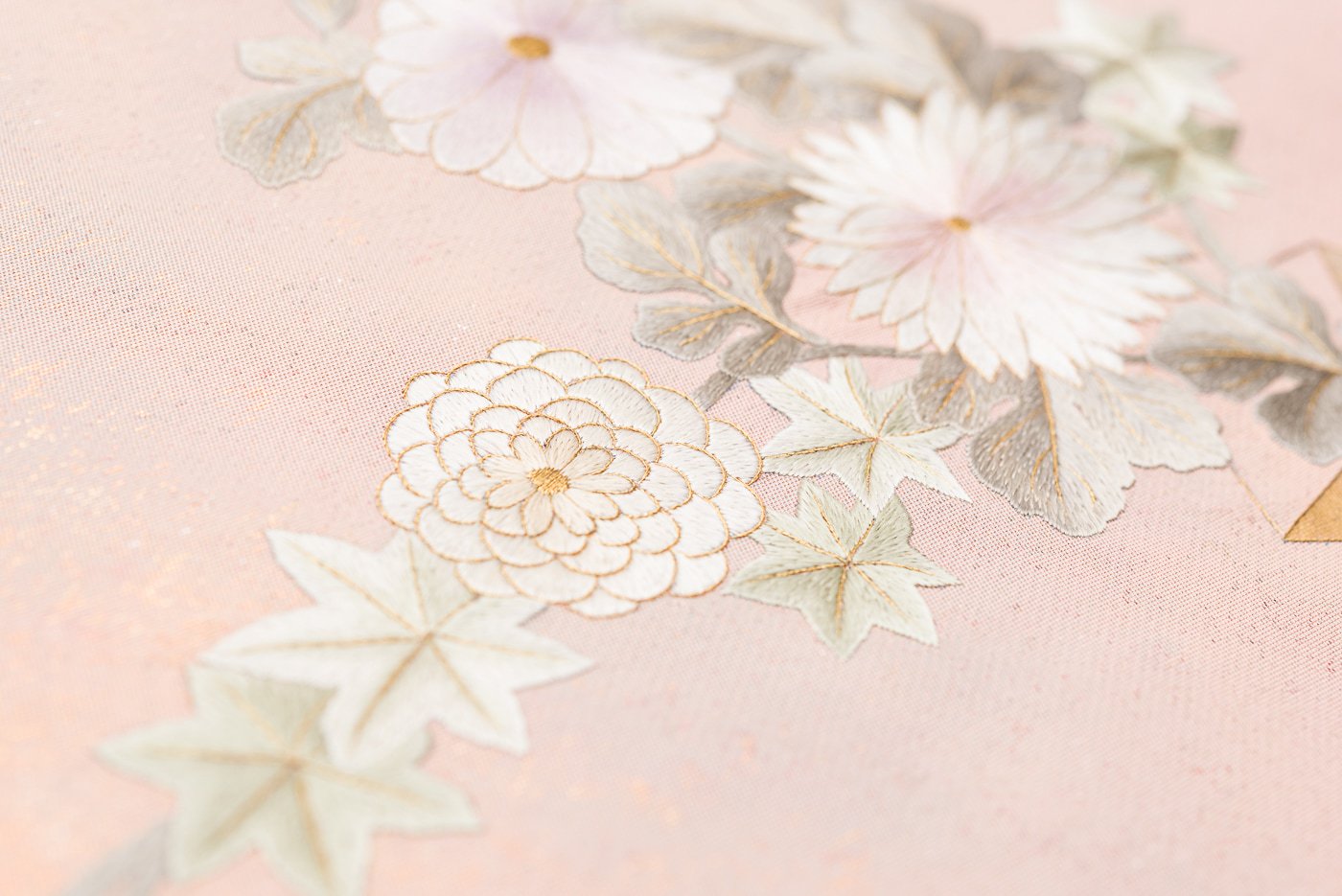 刺繍 菊 楓 梅の花 - からん::アンティーク着物・リサイクル着物の通販