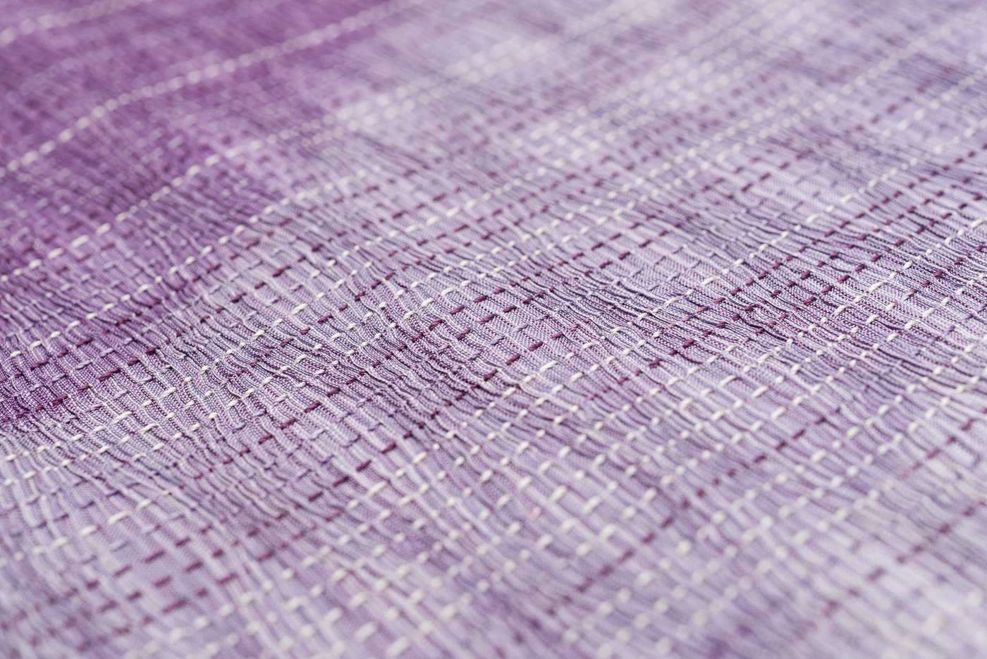 洒落袋帯○よろけ縞 紫グラデーション - からん::アンティーク着物 