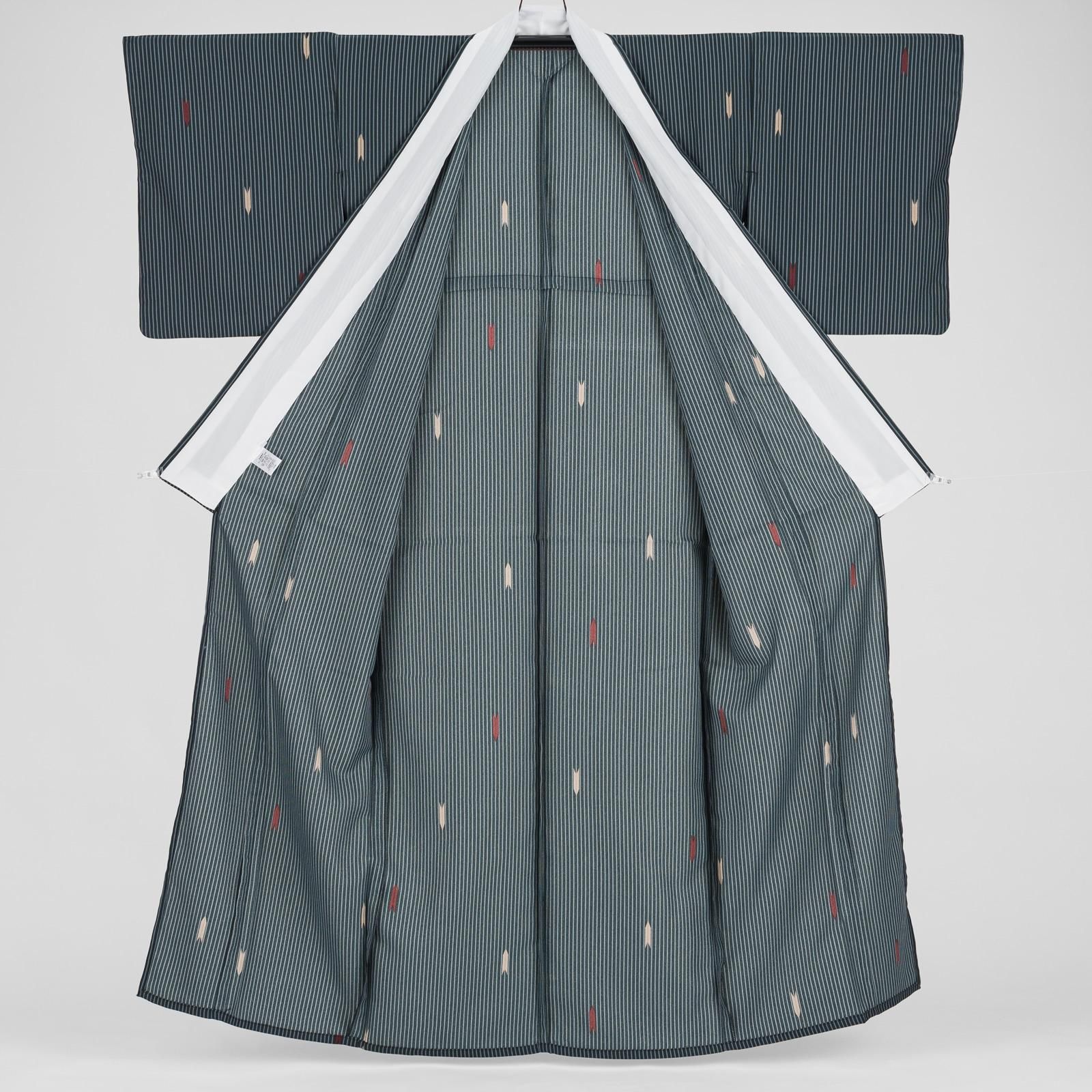 NM✺美品 洗える夏着物 矢羽 薄物 小紋 着物 A2245 NM様専用✺美品 洗える夏着物 矢羽 薄物 小紋 着物 A2245