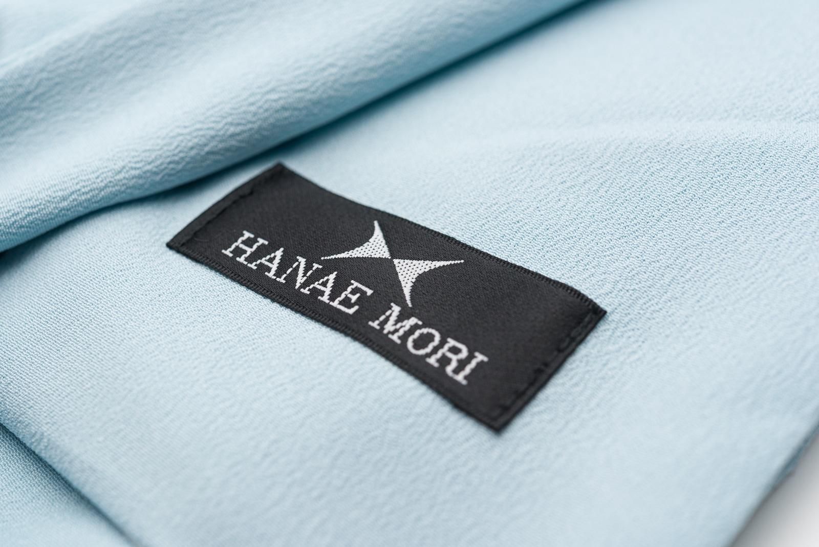 L】新品 HANAE MORI 洗える色無地 無紋 アイスブルー - からん