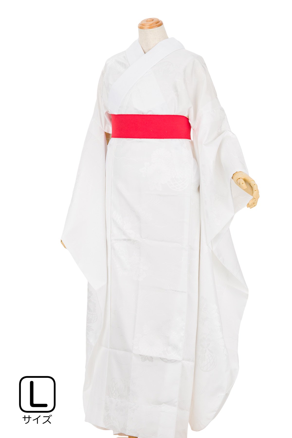 L】新品 日本製 振袖用長襦袢 白 - からん::アンティーク着物 
