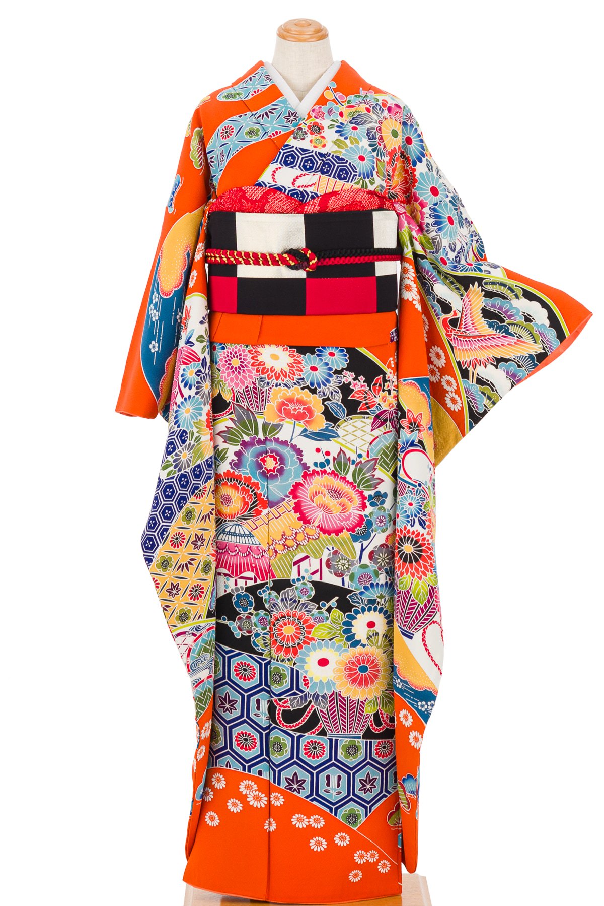 日本最大の 正絹 長襦袢 振袖用 倫子地 裄68.6ｃｍ 美品 時代屋 居敷 