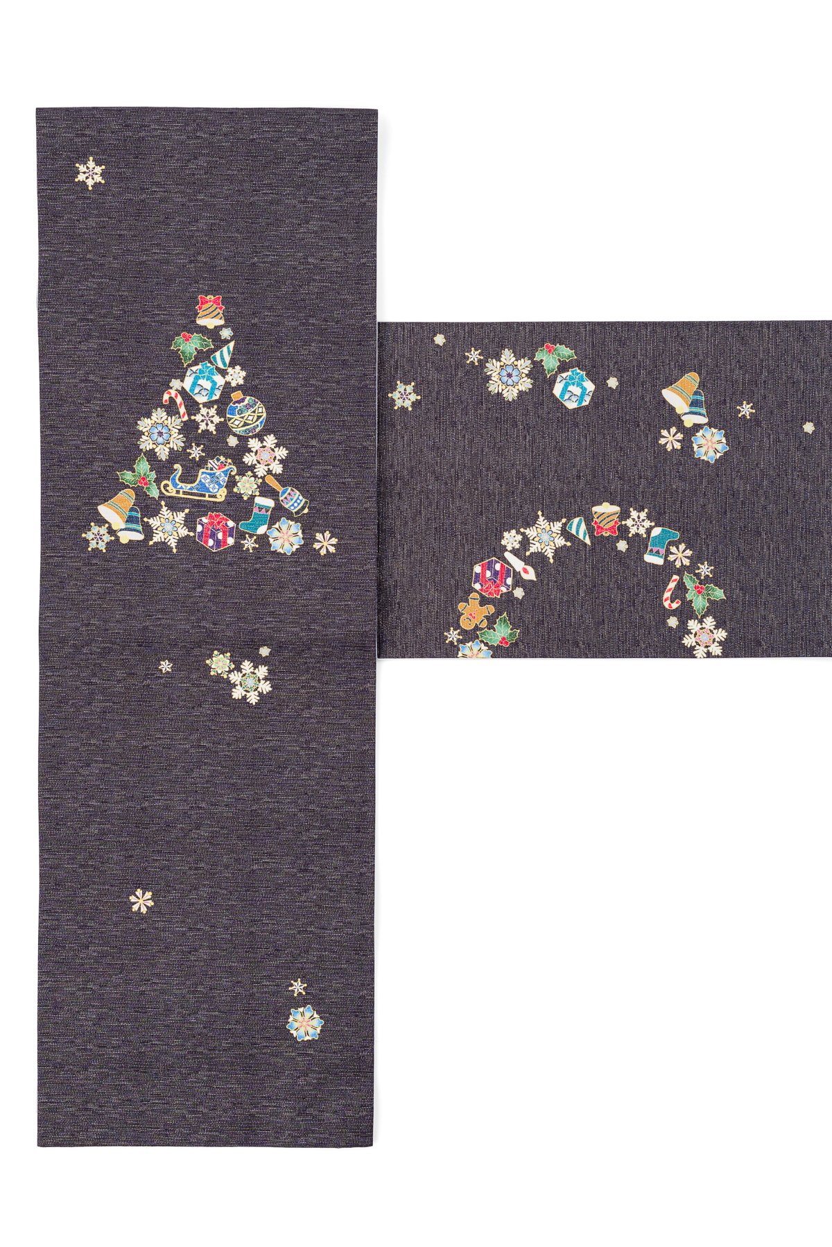 【着物と帯 時流】F251◆正絹 袋帯◆クリスマス ツリー 未使用品 未仕立て付下げ