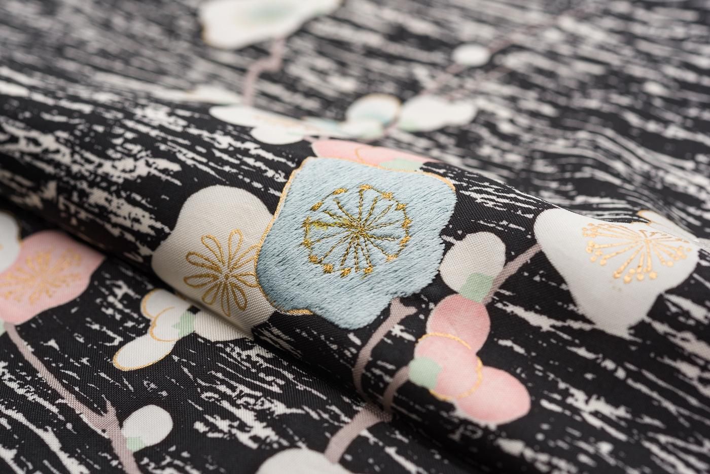 染め大島紬 付け下げ訪問着 梅 - からん::アンティーク着物