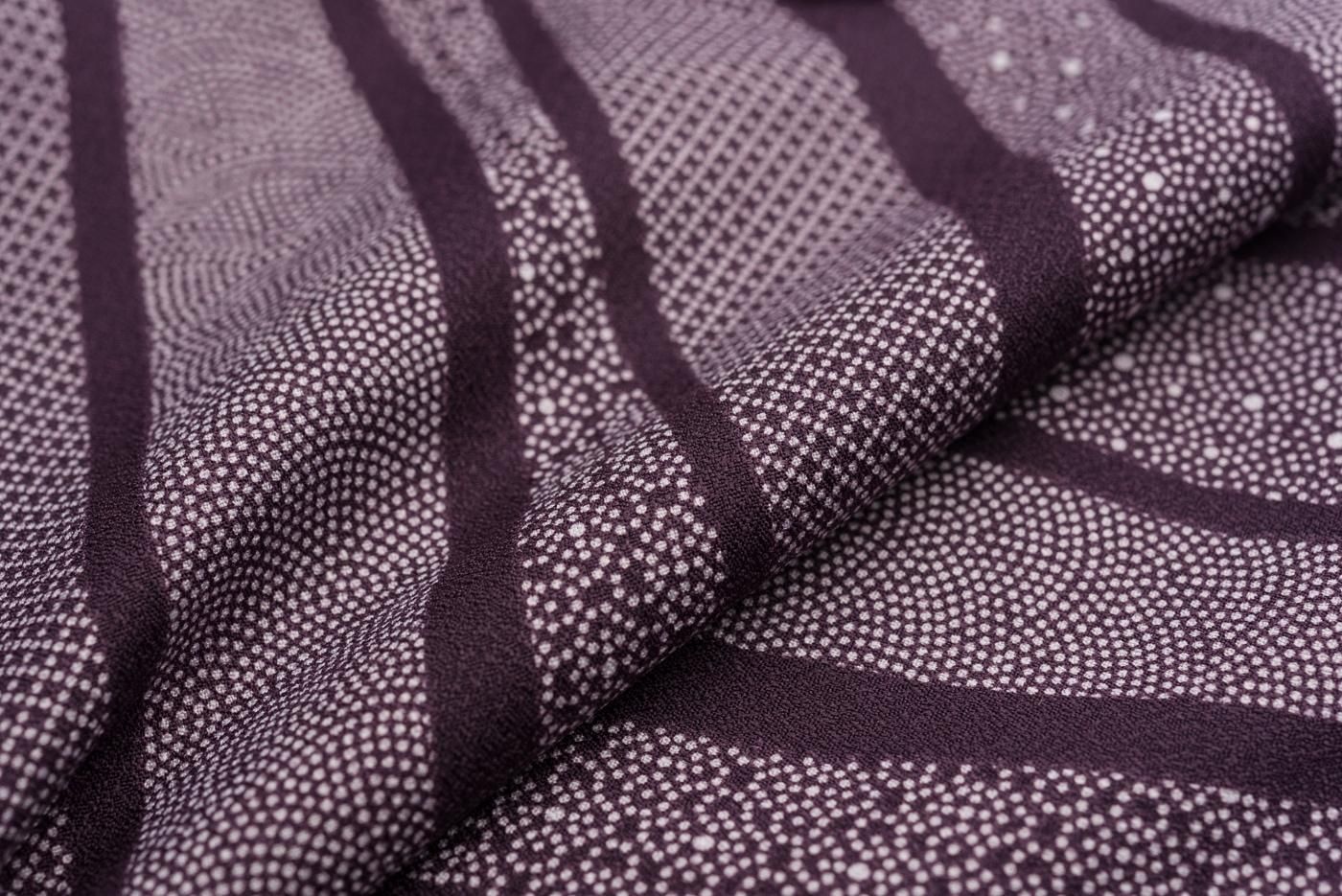 M】新品 洗える着物 よろけ縞 - からん::アンティーク着物・リサイクル