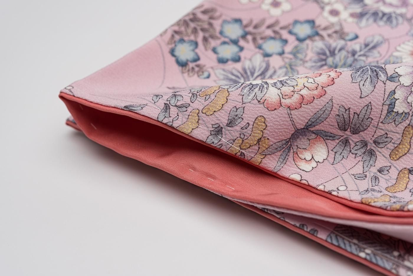 淡紅藤色 花鳥模様 - からん::アンティーク着物・リサイクル着物の通販